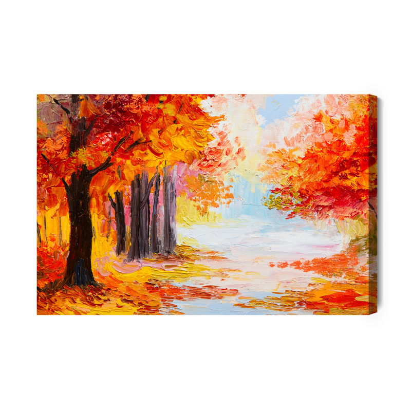 Ljuddämpande tavla - Forest landscape in autumn