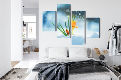 Ljuddämpande tavla - Yellow crocuses breaking