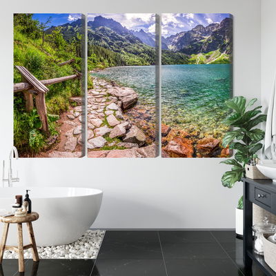 Ljuddämpande tavla - 3d view of the lake