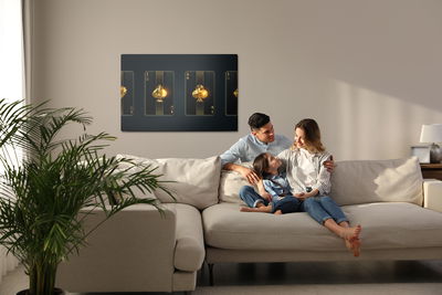 Ljuddämpande tavla - Black poker cards