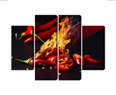 Ljuddämpande tavla - Burning knife