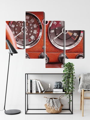 Ljuddämpande tavla - Counters in a retro car