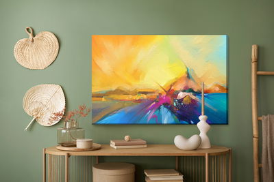 Ljuddämpande tavla - Abstract boat in the water