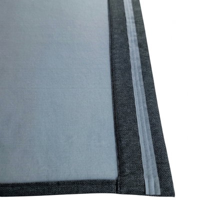 Close-up of the SilentDirect Acoustic Wall Textile edge and layer structure
