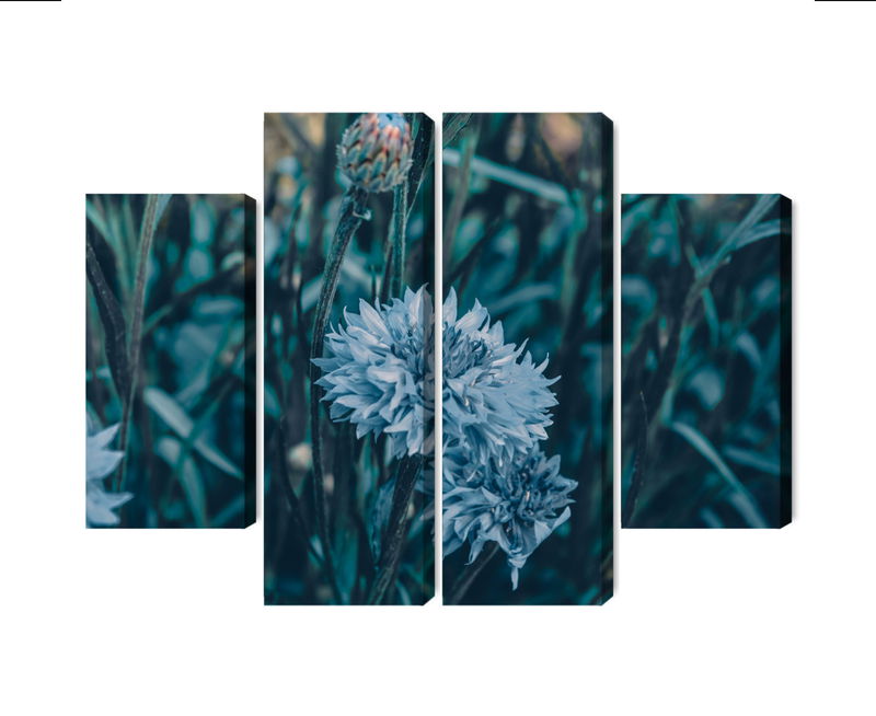 Ljuddämpande tavla - Cornflowers in the meadow 3d