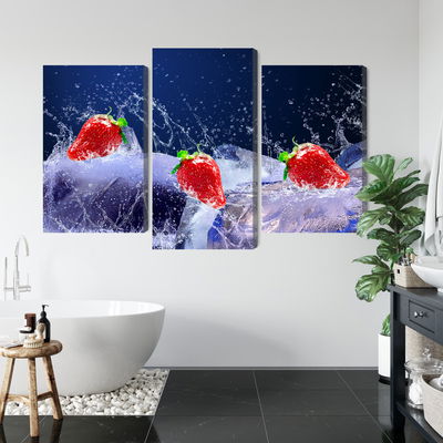 Ljuddämpande tavla - Strawberries on ice