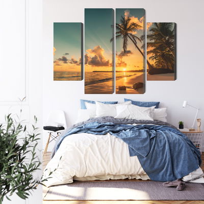 Ljuddämpande tavla - Sunset on the dominican beach