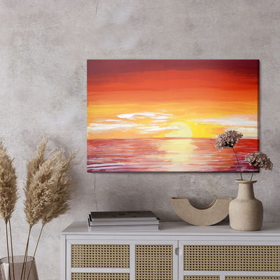 Ljuddämpande tavla - Red sunset on the sea