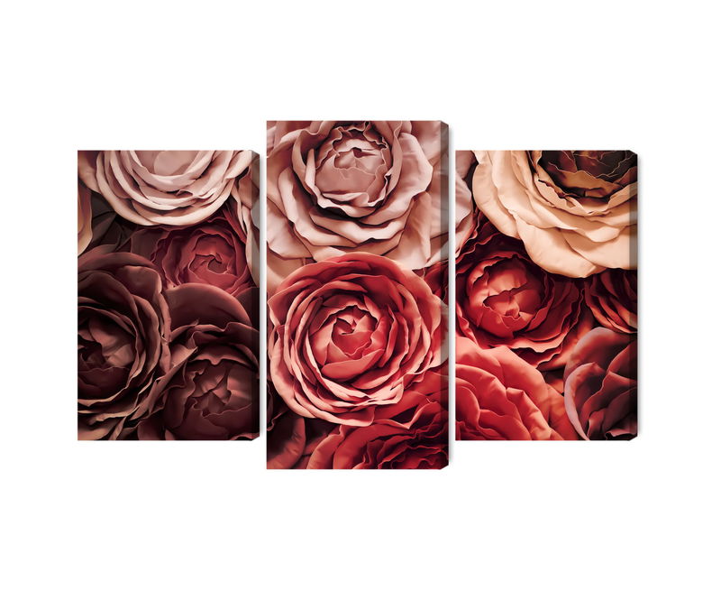 Ljuddämpande tavla - Colorful flowers close up 3d