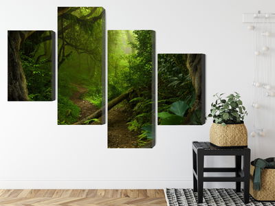 Ljuddämpande tavla - Path in the tropical forest