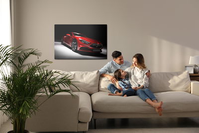 Ljuddämpande tavla - Red sports car