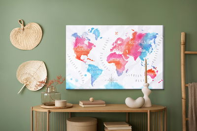 Ljuddämpande tavla - World map