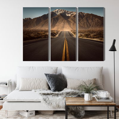 Ljuddämpande tavla - Road to the mountains 3d