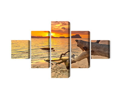 Ljuddämpande tavla - Sea landscape at sunset