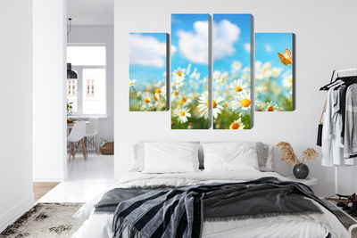 Ljuddämpande tavla - 3d daisy field