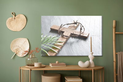 Ljuddämpande tavla - Easter wooden cross