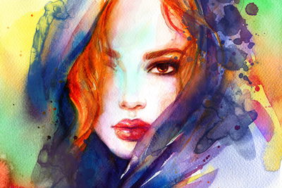 Ljuddämpande tavla - Portrait of a young woman