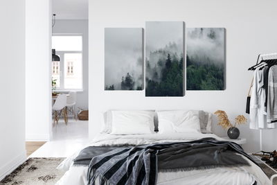 Ljuddämpande tavla - Green misty forest