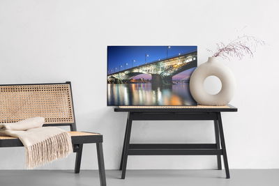 Ljuddämpande tavla - Warsaw bridges at night