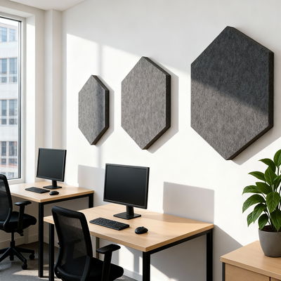 Ljudabsorbering till vägg - PES hexagon wall