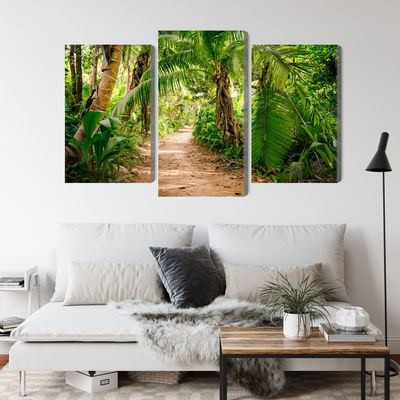 Ljuddämpande tavla - Path in a tropical 3d forest