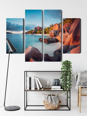 Ljuddämpande tavla - Beach in seychelles