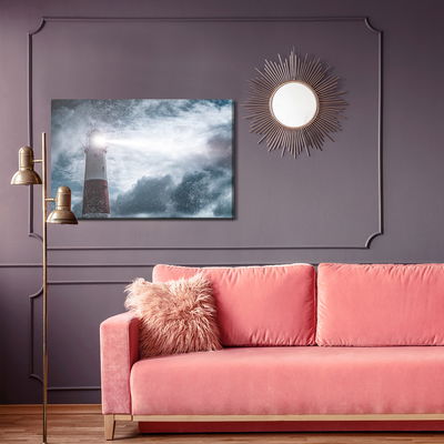 Ljuddämpande tavla - Sea of ​​snow and lighthouse