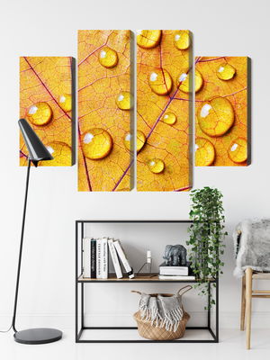 Ljuddämpande tavla - Water drops on an autumn
