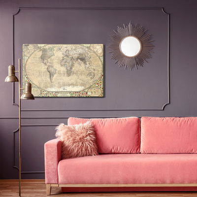 Ljuddämpande tavla - Vintage world map