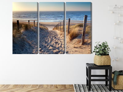 Ljuddämpande tavla - North sea beach 3d