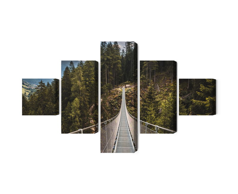 Ljuddämpande tavla - Suspension bridge in a 3d