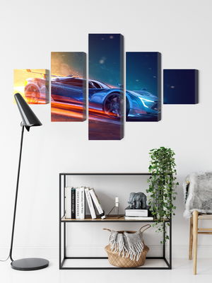 Ljuddämpande tavla - 3d futuristic sports car