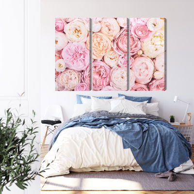 Ljuddämpande tavla - Blooming flowers in pastel