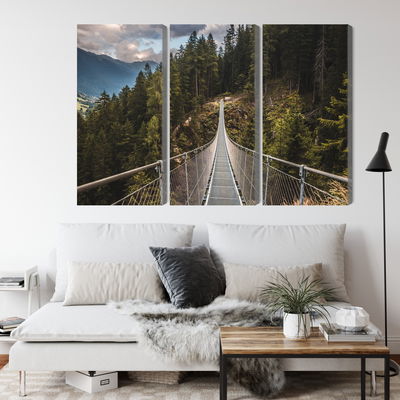 Ljuddämpande tavla - Suspension bridge in a 3d