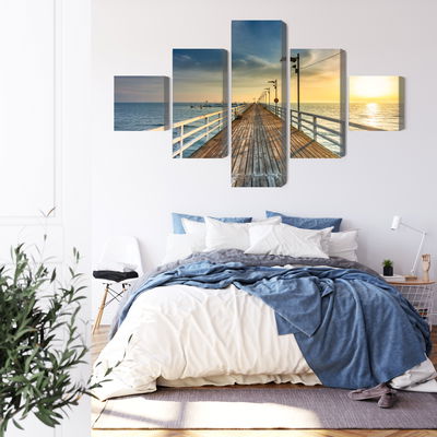 Ljuddämpande tavla - Wooden pier on the baltic sea