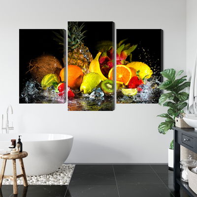 Ljuddämpande tavla - Fruit with a splash of water