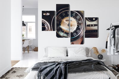 Ljuddämpande tavla - The dashboard in an old car