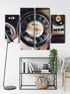 Ljuddämpande tavla - The dashboard in an old car