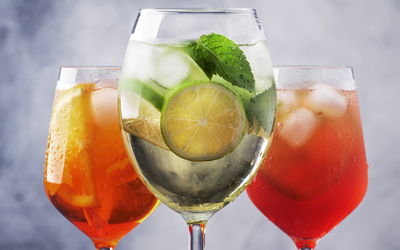 Ljuddämpande tavla - Set of summer cocktails