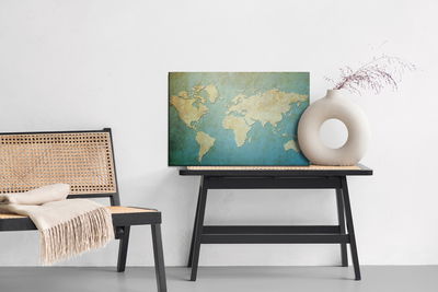 Ljuddämpande tavla - Decorative world map