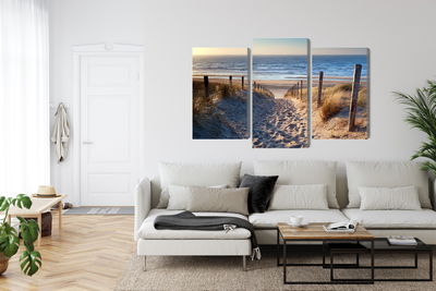 Ljuddämpande tavla - North sea beach 3d