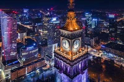 Ljuddämpande tavla - Warsaw panorama at night