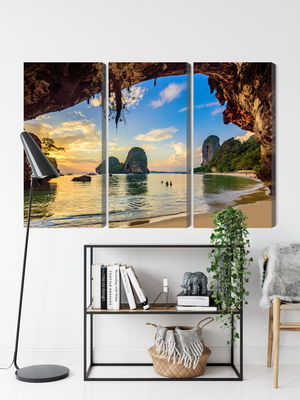 Ljuddämpande tavla - Sunset on a beach in thailand