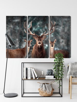 Ljuddämpande tavla - A deer and two does