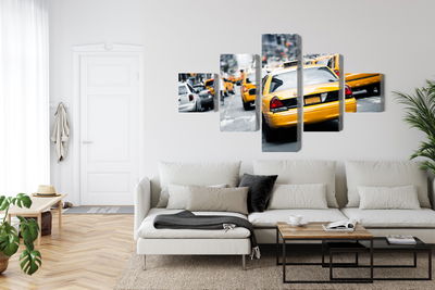 Ljuddämpande tavla - Taxis on the streets of new