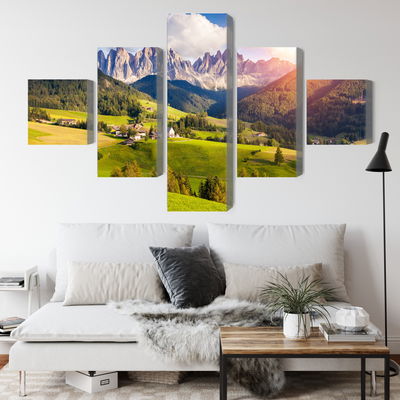 Ljuddämpande tavla - Sunny day in the mountains