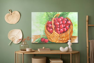 Ljuddämpande tavla - A basket of cherries