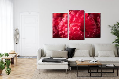 Ljuddämpande tavla - Raspberries on a macro scale