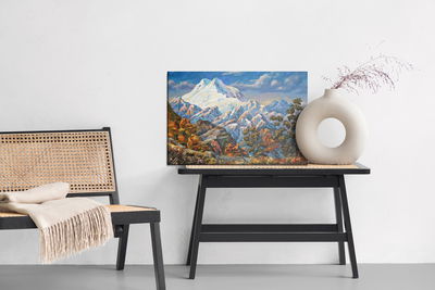 Ljuddämpande tavla - Painted autumn mountain