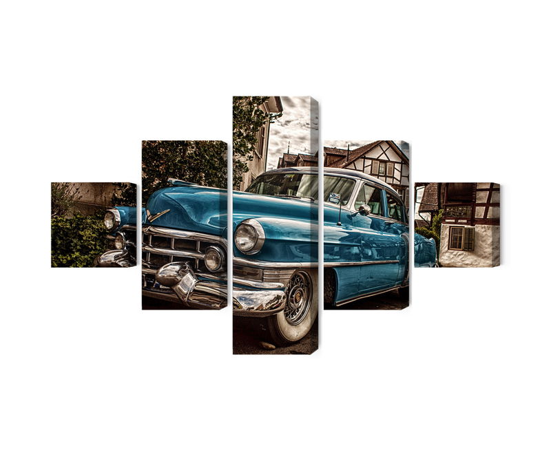 Ljuddämpande tavla - A blue cadillac eldorado